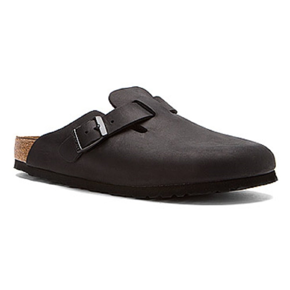 Birkenstock Boston Classic Arch Clog,Black Oiled Leather,43 M EU