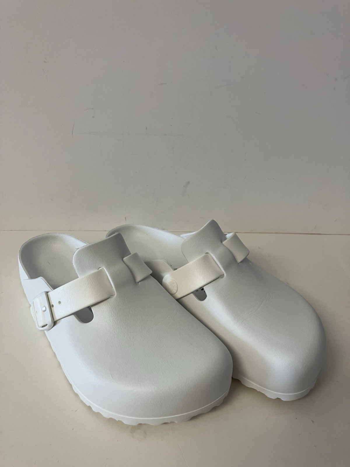Birkenstock Boston Eva Clogs Bone White Slip On Size 37 US W6 M4 EXCELLENT