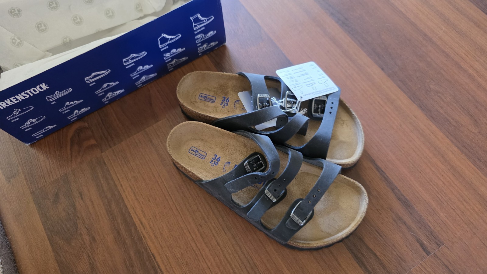 Birkenstock Florida Soft Footbed, Regular Width, Blue 36