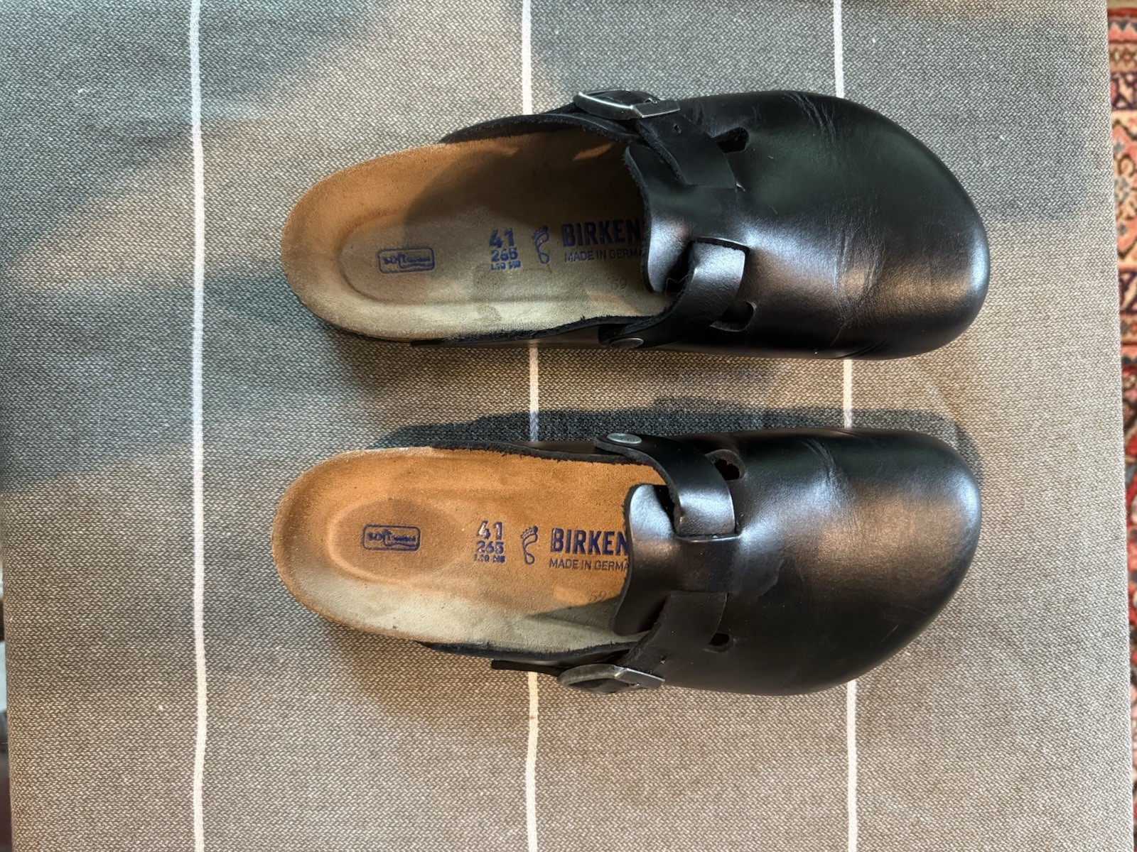 Birkenstock,  Size41,  Boston, Black Leather