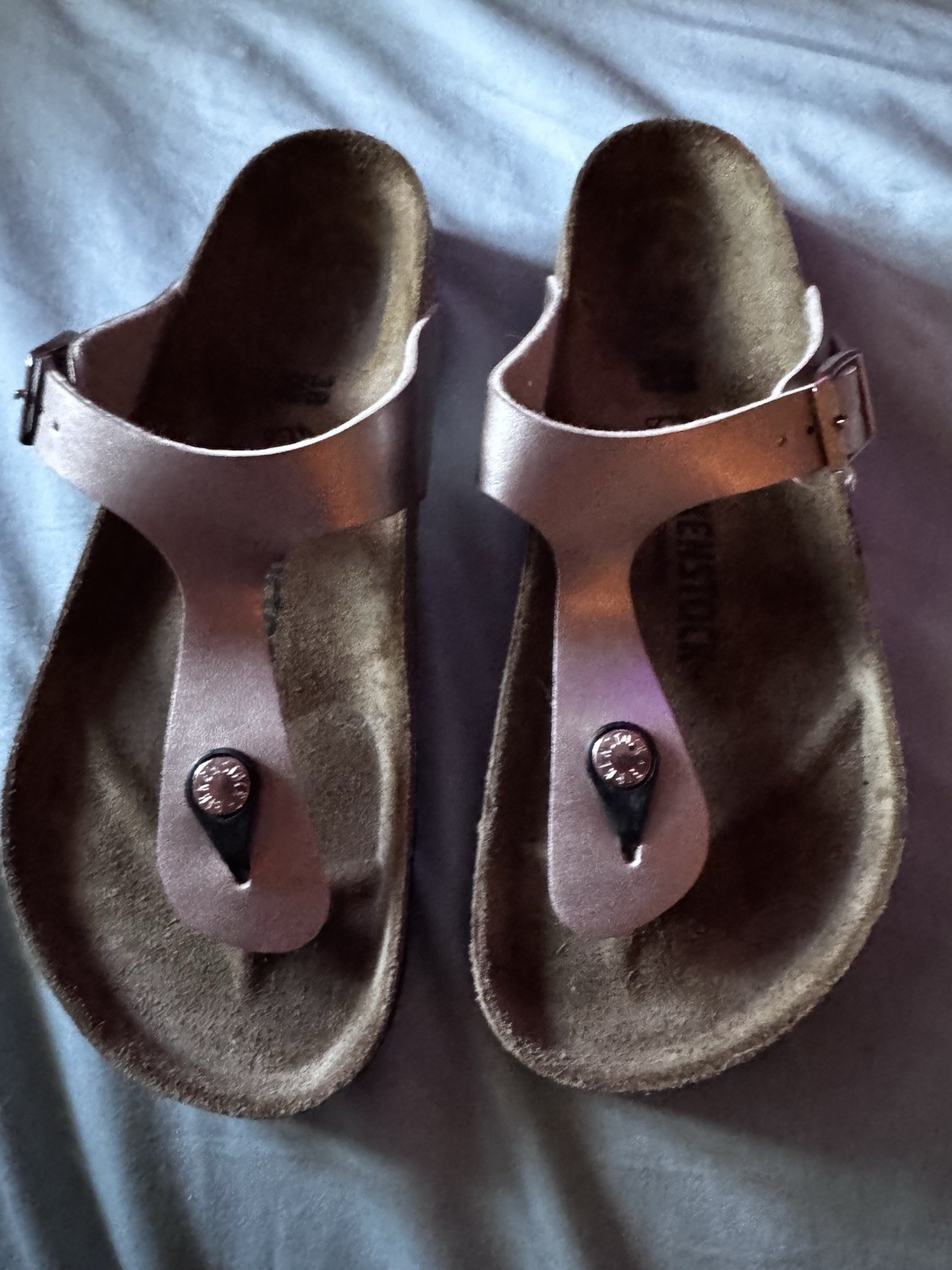 Birkenstock Gizeh Women’s Thong Sandals, Metallic, Size US 8-8.5