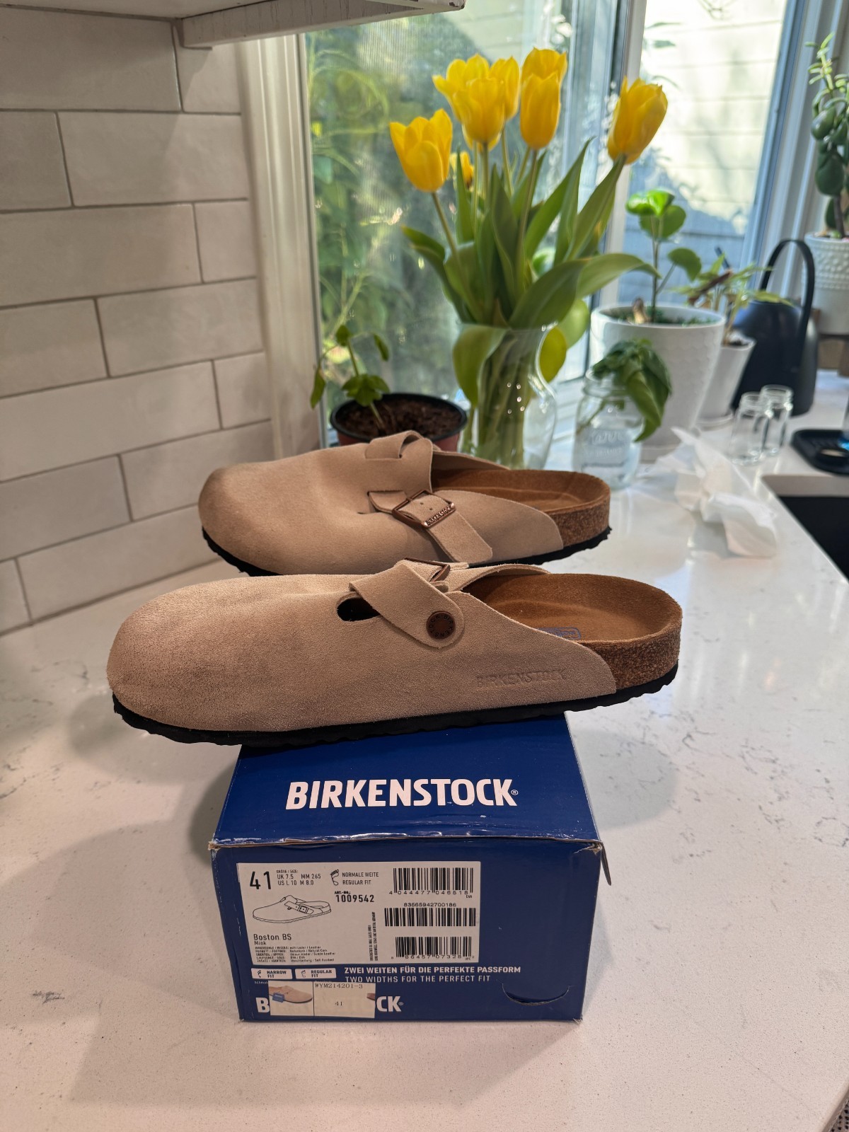 Birkenstock Boston BS Color: Mink  Women’s Clog Casual, Size 41EU