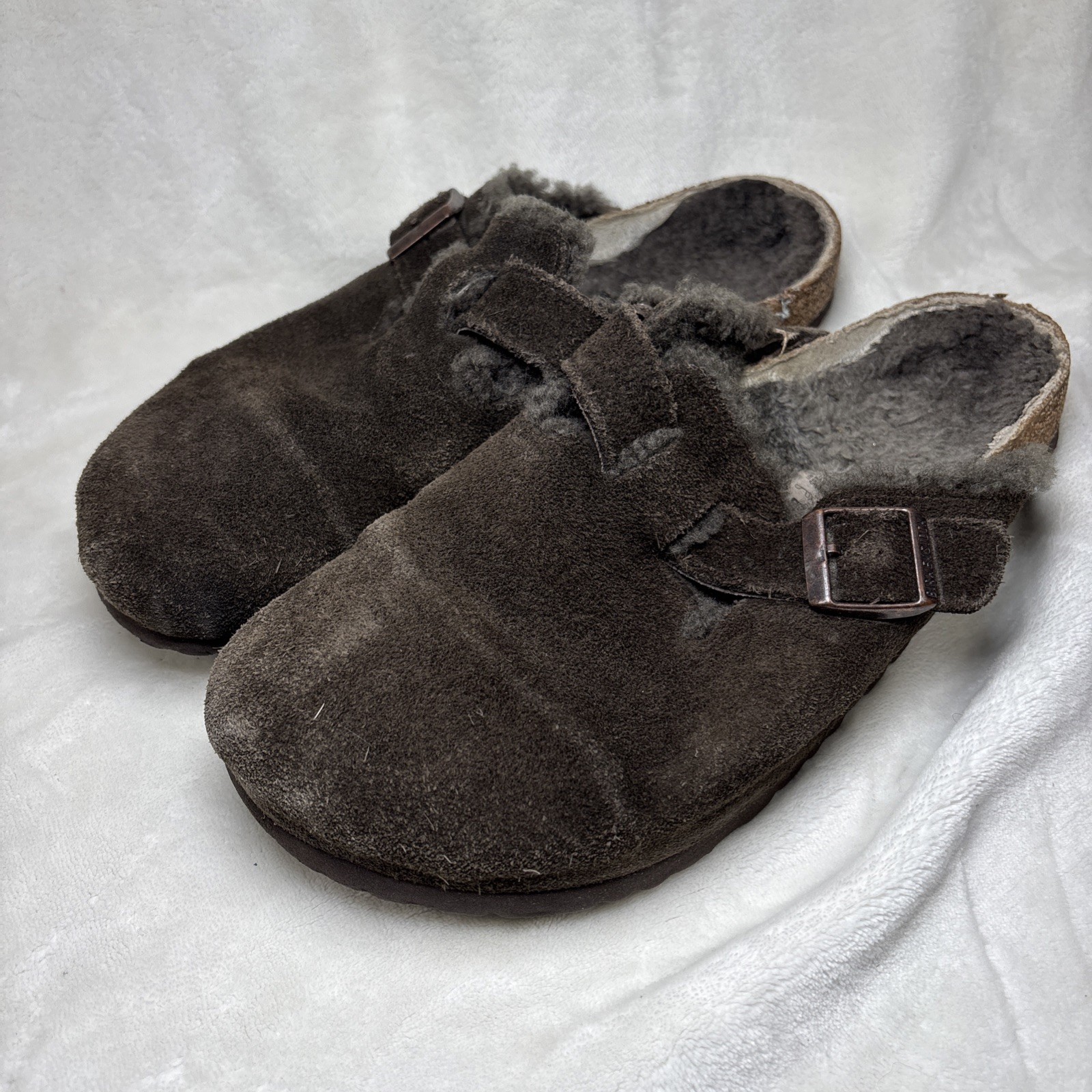 BIRKENSTOCK Boston Shearling Lined Clog Brown Size 44 M 11-11.5 / W 13-13.5