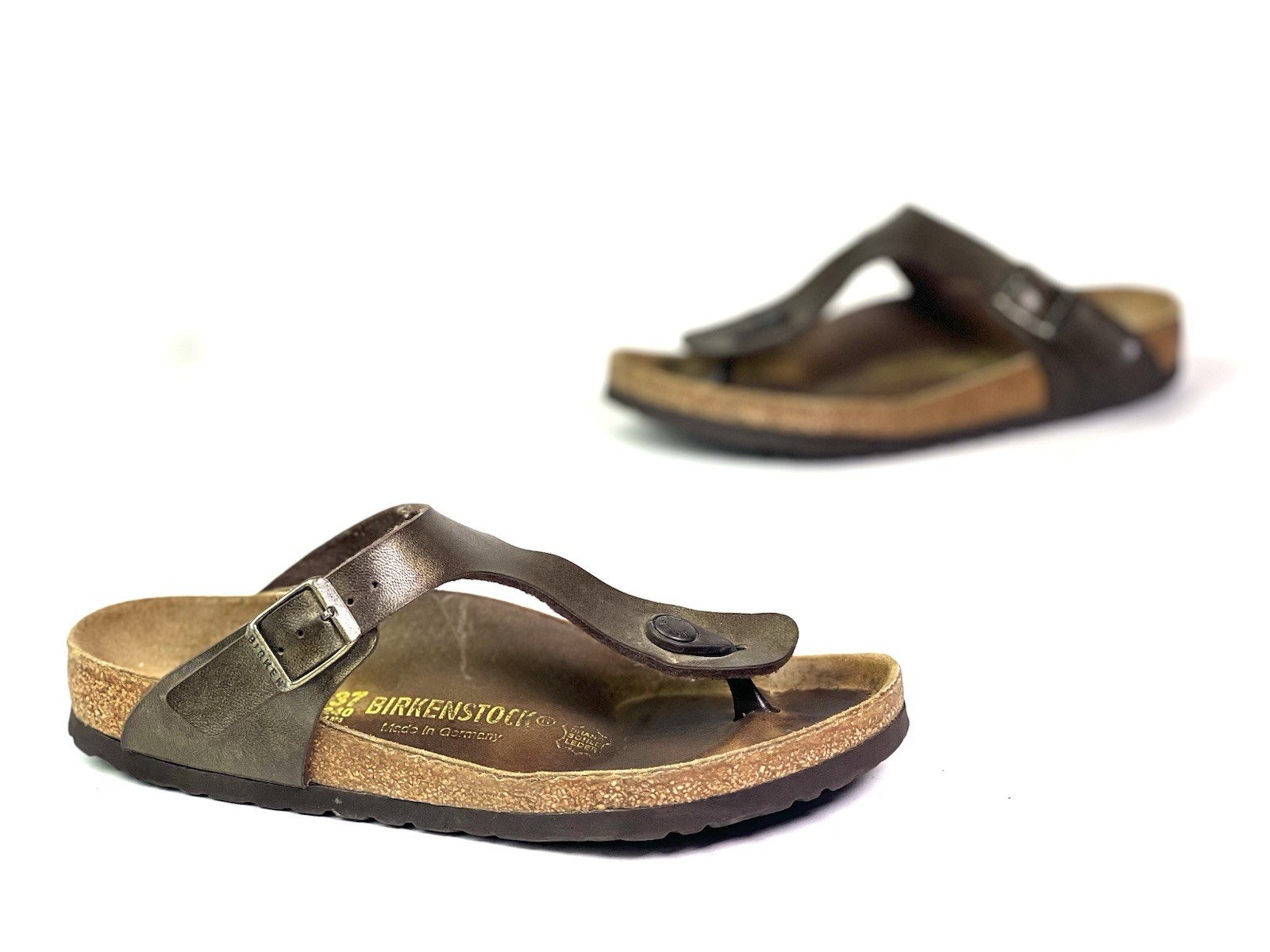 Birkenstock Gizeh Bronze Thong Sandals Slides Women’s Sz. 37 / US 8