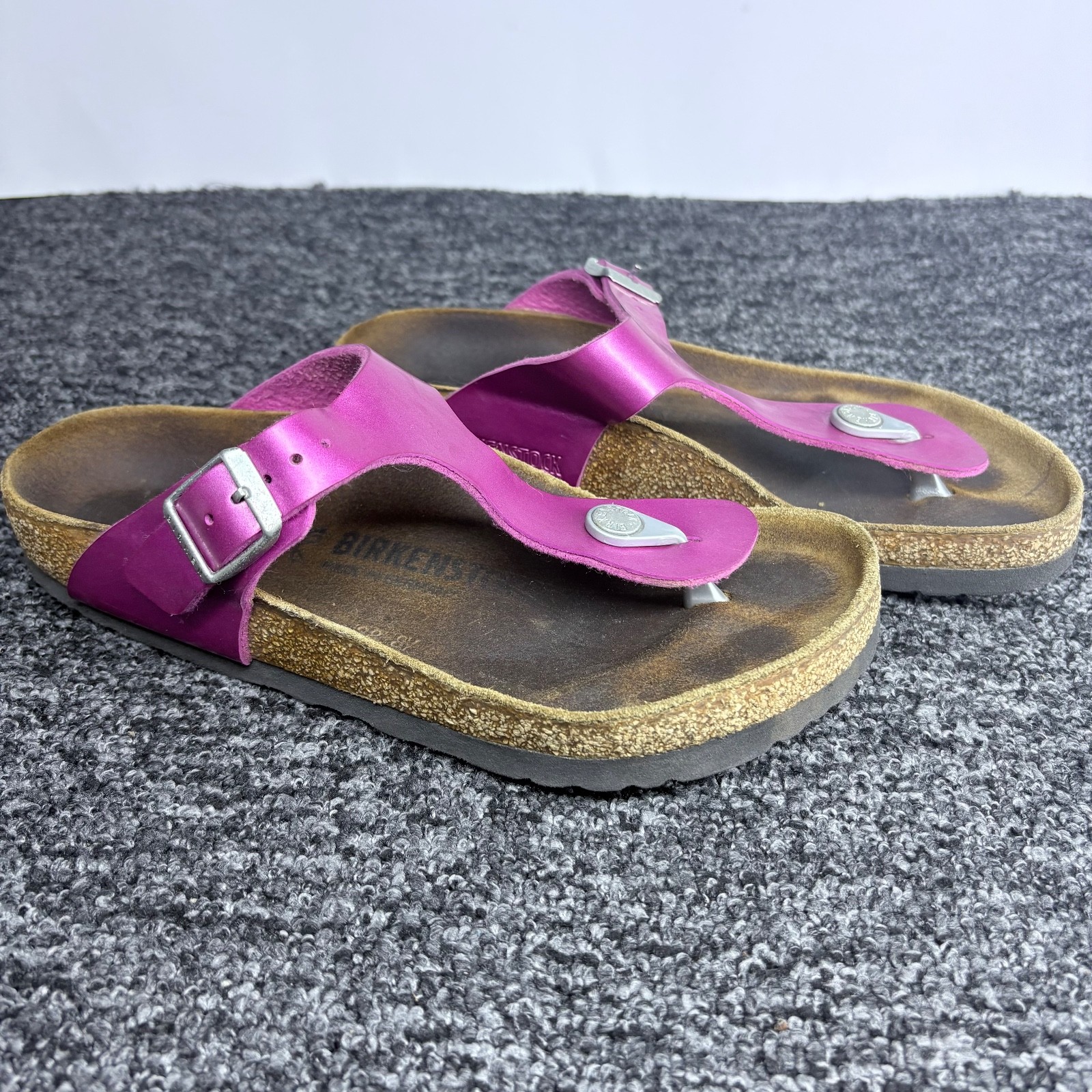 Birkenstock Gizeh Metallic Purple Thong Sandals EU 36 Regular Made in Germany
