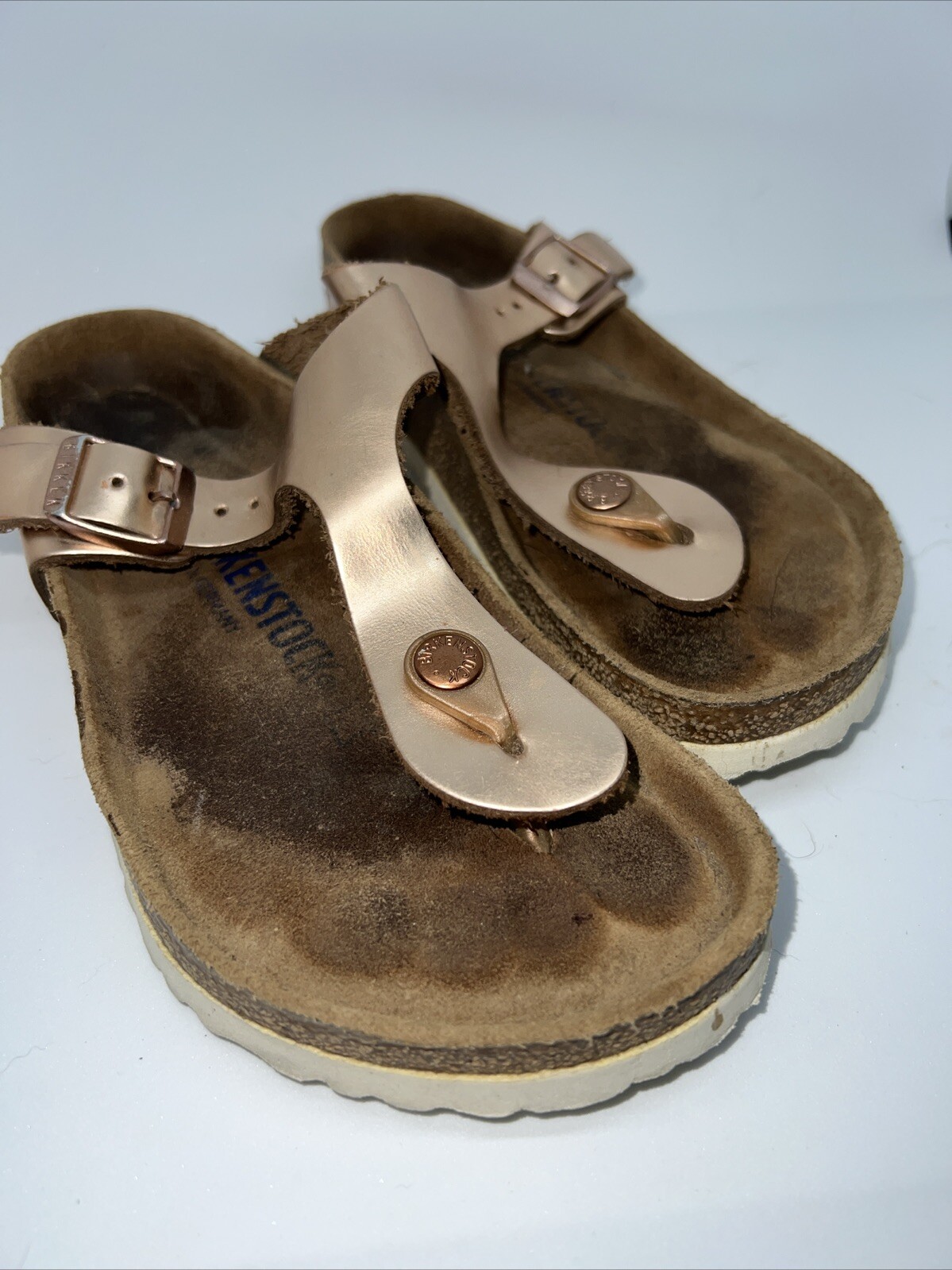 Birkenstock Gizeh Metallic Rose Gold Thong Sandals Women’s US 5 EU 36