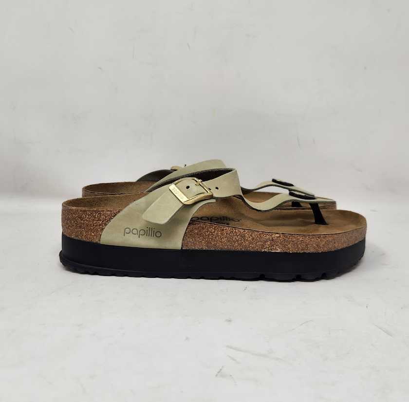 Women’s 40 (US 9) Papillio by Birkenstock Gizeh platform sandals in Eucalyptus