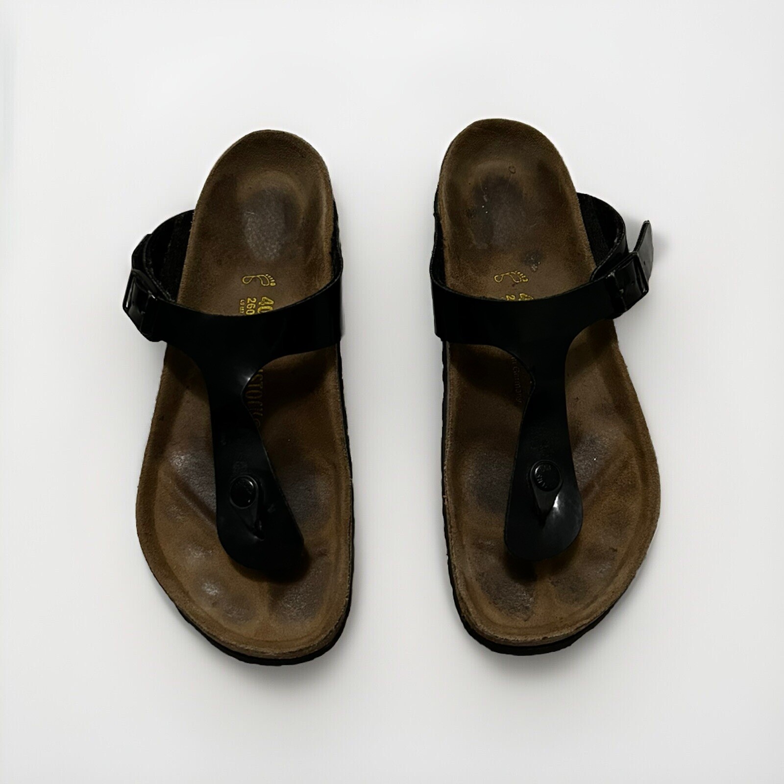 Birkenstock Gizeh Black Patent Leather US Men’s 7 Women’s 9 EU 40 Sandals