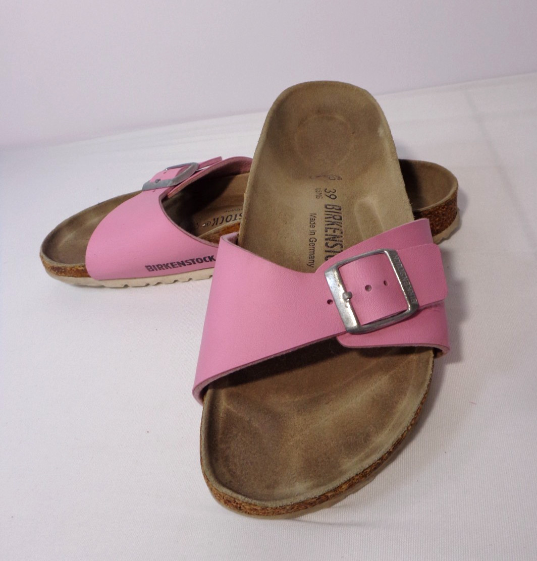 Birkenstock Madrid Big Buckle Pink Slide Sandals Women’s Size US 8 EU 39