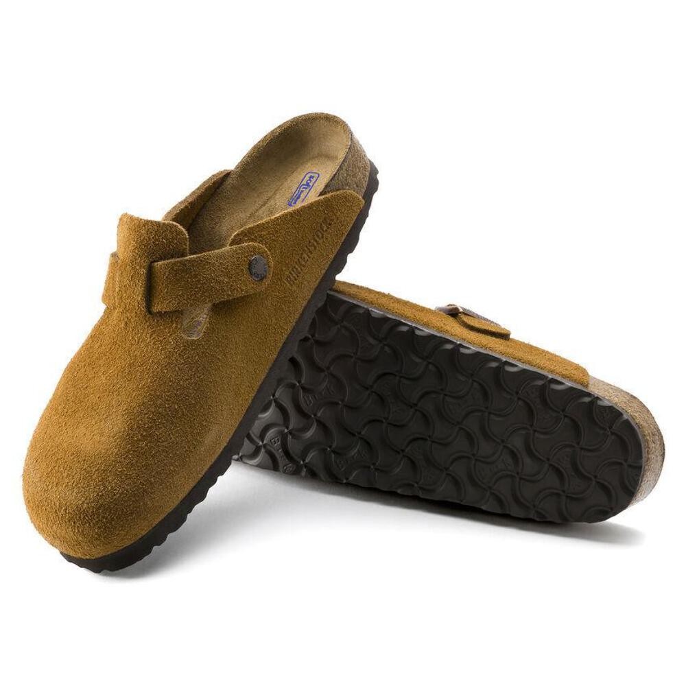 BIRKENSTOCK Boston Soft Footbed Suede Leather Mink