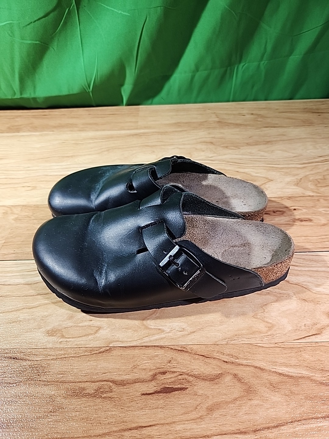 Birkenstock Boston Black Birko-Flor Clogs Shoes EU 37 Regular