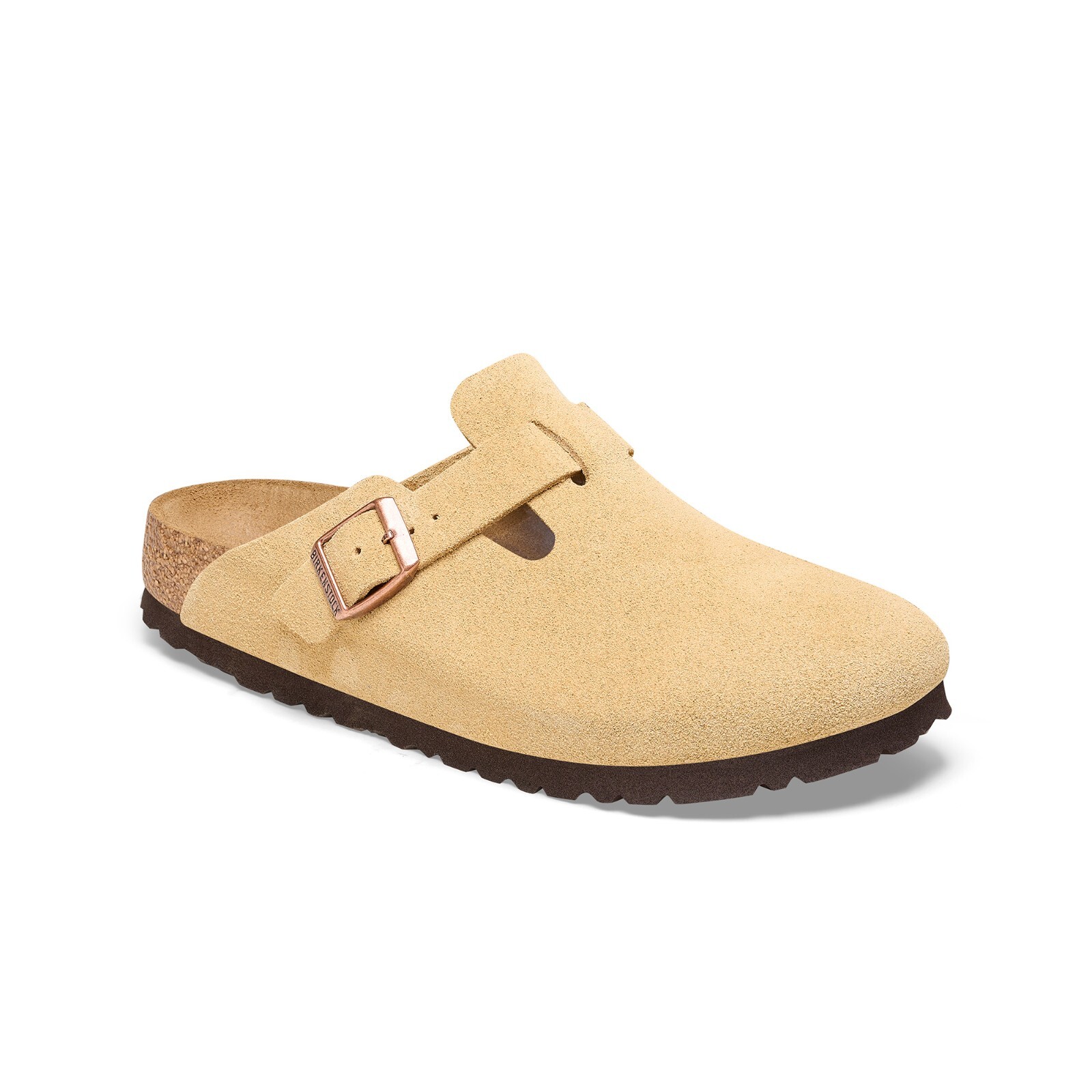 Birkenstock Boston Suede Leather (Latte Cream) Men’s Sandals 1026181