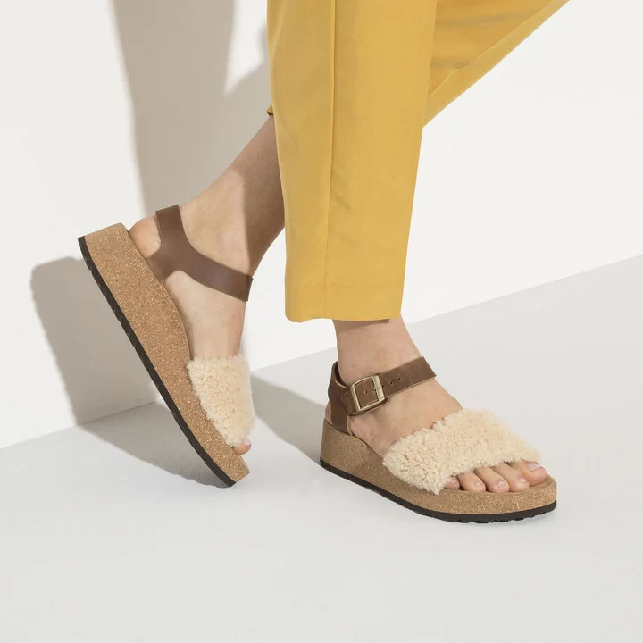 Papillio by Birkenstock Glenda Teddy Shearling eggshell EU 41 US women 10-10.5