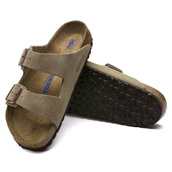 Birkenstock Arizona Soft Footbed Taupe Suede Leather Casual Sandals Size EU37-45