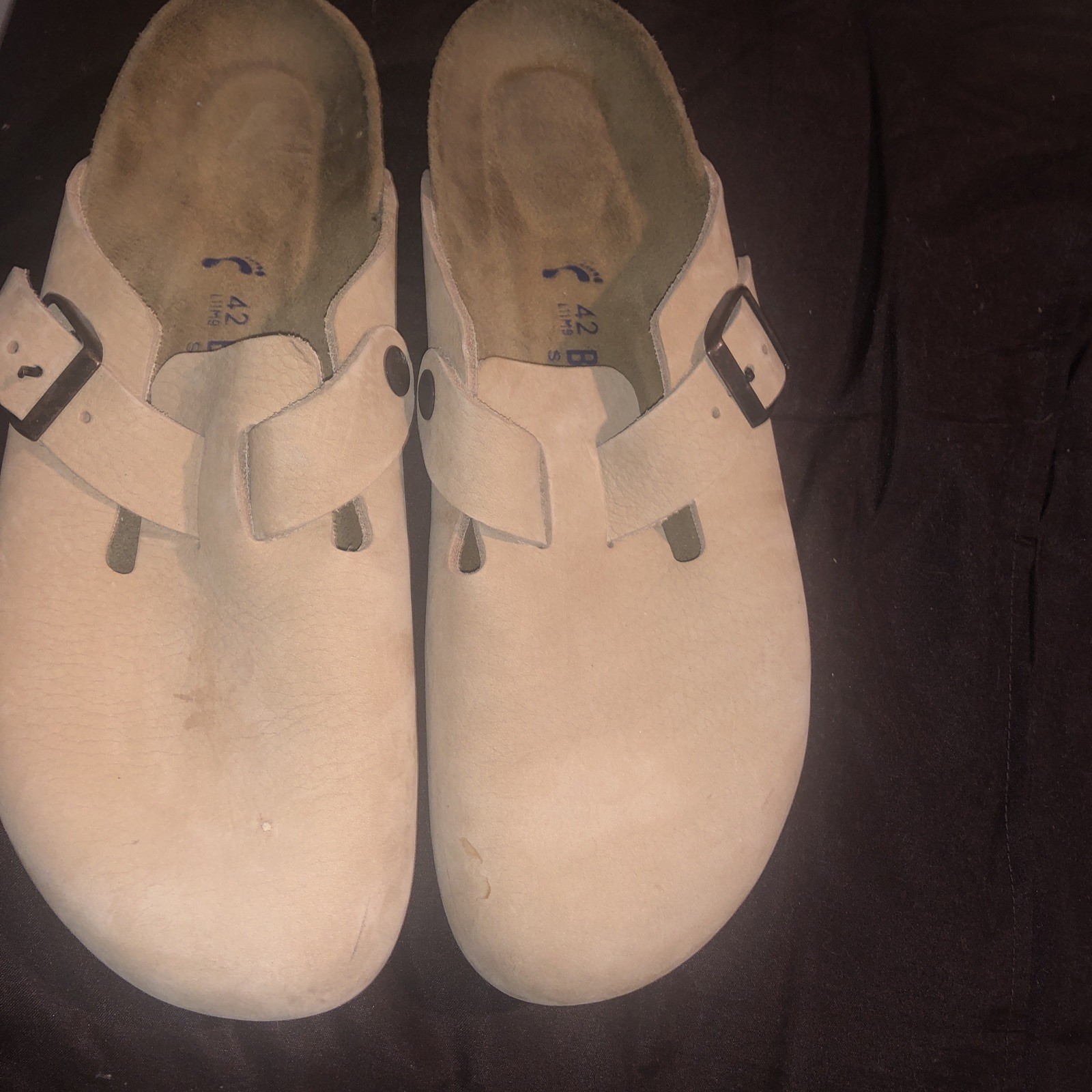 Birkenstock Boston Beige Slippers for Men and Women42