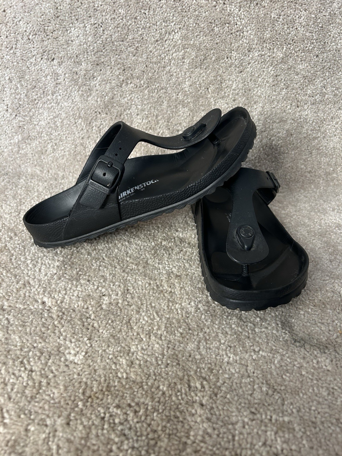Birkenstock Gizeh Black EVA Essentials Euro Size 39 US Women’s Size 8