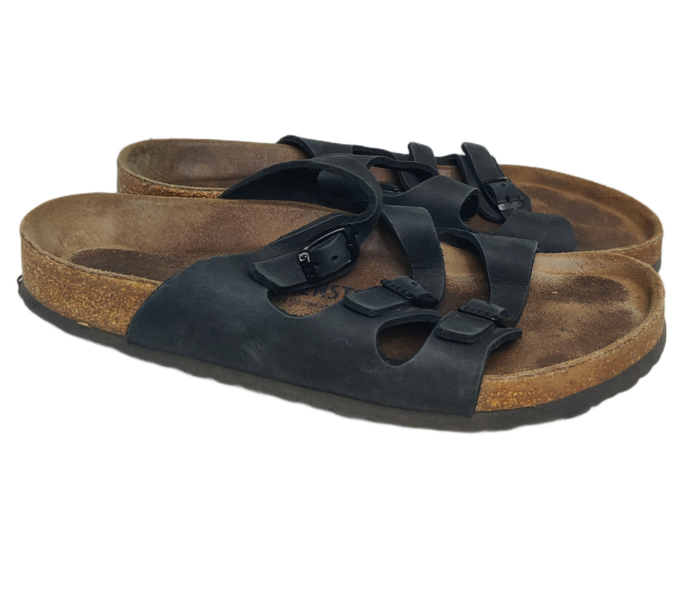 Birkenstock Florida Sandals Womens 9 EU 40 Black Adjustable Buckles