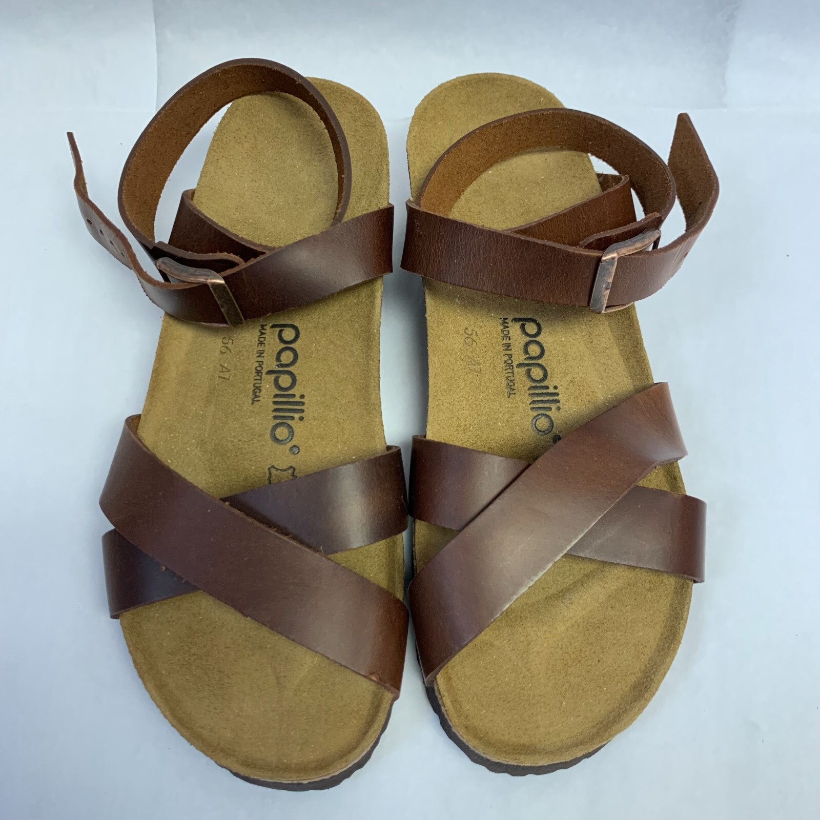 Birkenstock New with Box Papillio Lola Cognac Natural Leather Nar – Select Size