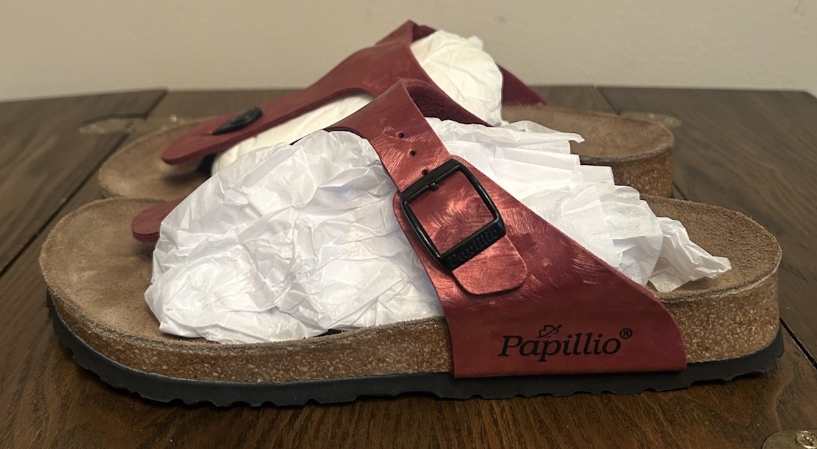 Birkenstock Papillio 38 Gizeh Thong Red  Sandals Women’s Size 7 Men’s 5 Germany