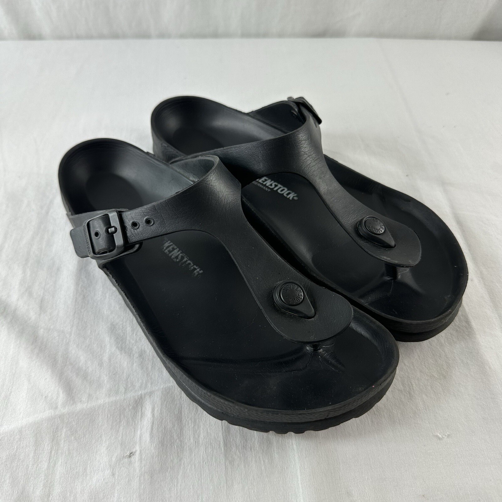 Birkenstock Gizeh EVA Womens Sz 40(9) Waterproof Slip On Slide Sandals Black EUC