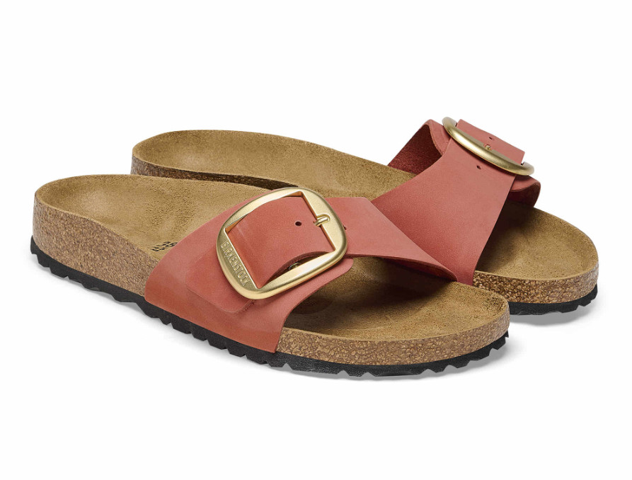 Birkenstock Madrid Big Buckle Leather sandals mars red EU 40 US 9-9.5 medium