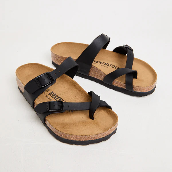 Birkenstock Mayari Birko-Flor Black Toe Loop Women’s Regular Sandals