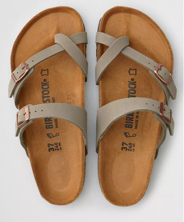 Birkenstock Mayari Birko-Flor Stone Sandals Wide Size Women’s Shoes EU Size37-41