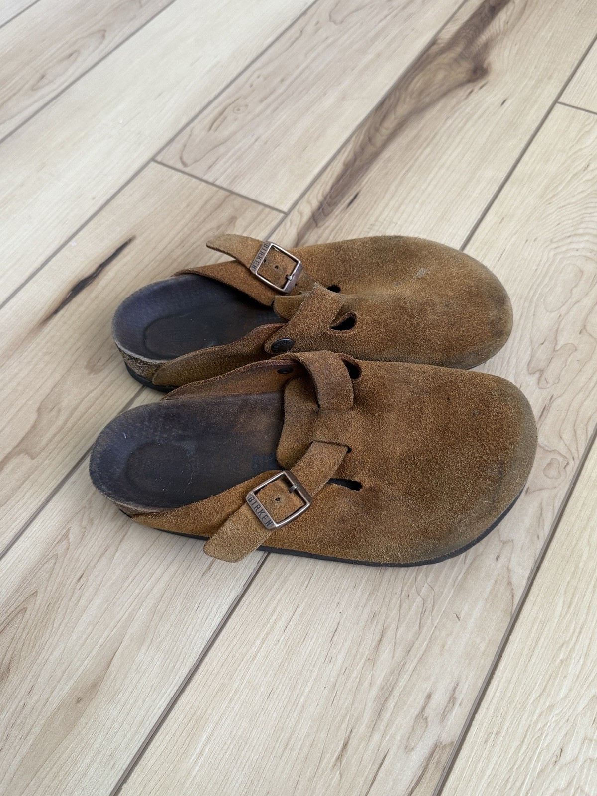 Birkenstock Boston Clogs Brown Suede EU 35 Women’s Slip On Sandals