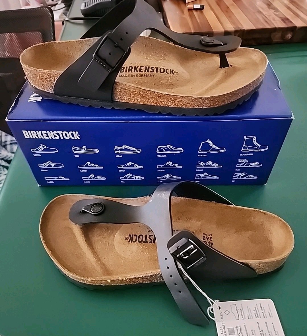 Birkenstock Gizeh Sandal Black Size L9 New In Box