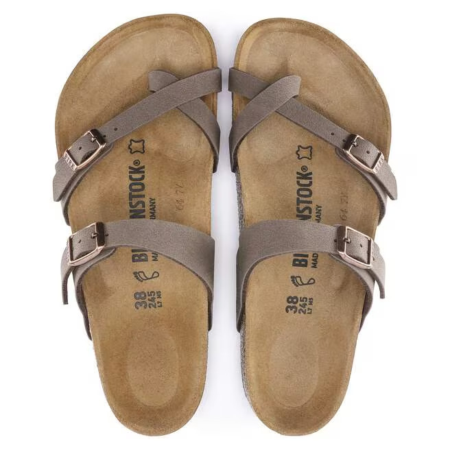 Birkenstock Mayari Mocha Birkibuc Women’s With Toe Loop Sandals Size EU 37-41