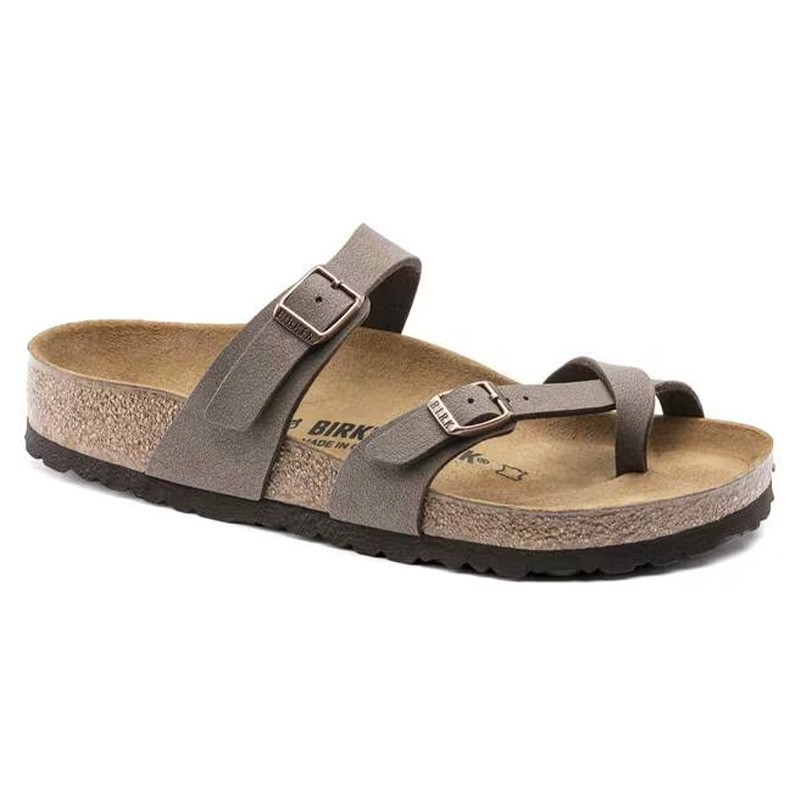 Birkenstock Mayari Mocha Birkibuc Leather Women’s Thong Sandals Select Size