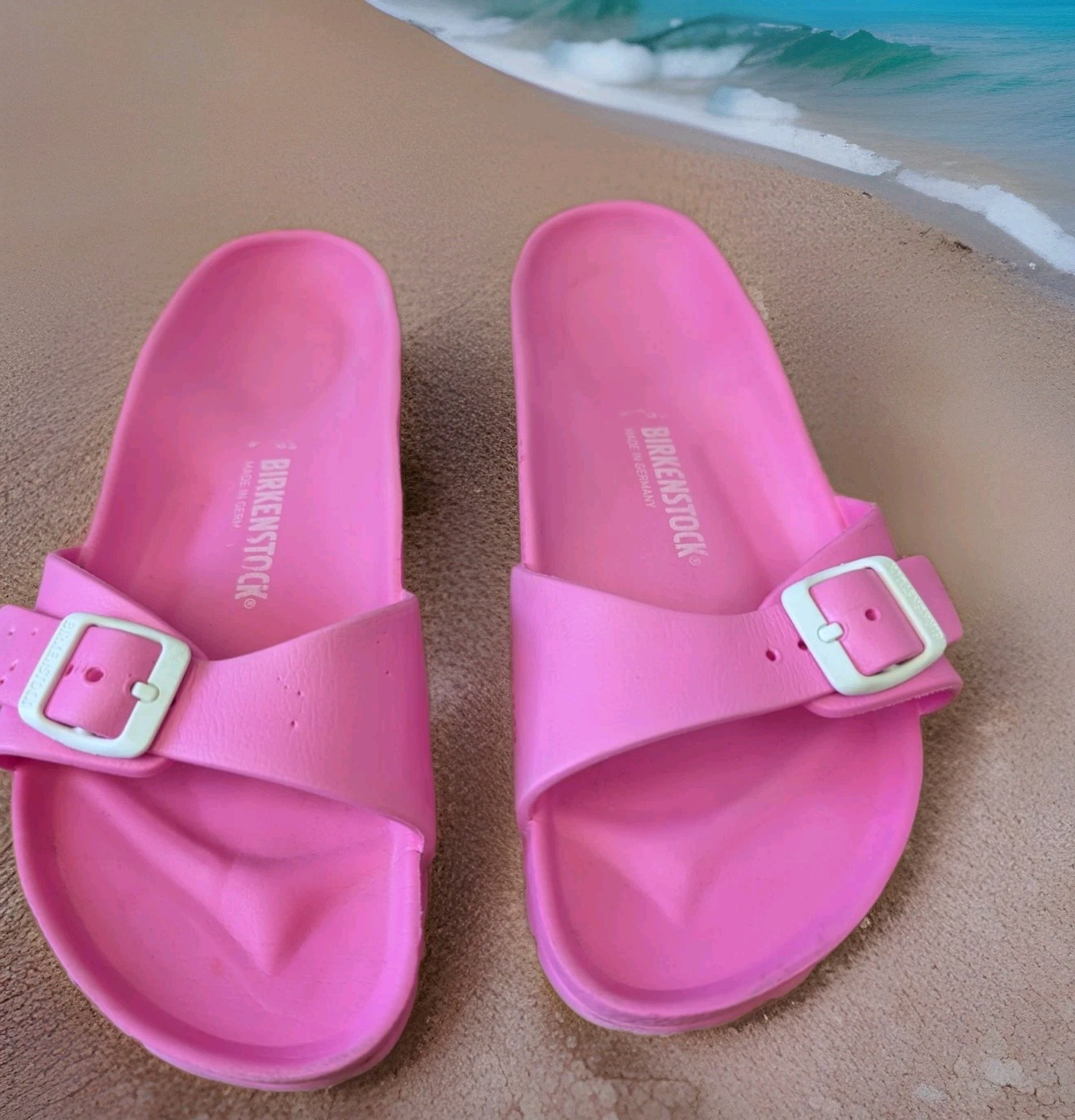 Birkenstock Madrid EVA Sandals Womens 7 EU38 PINK Made in Germany