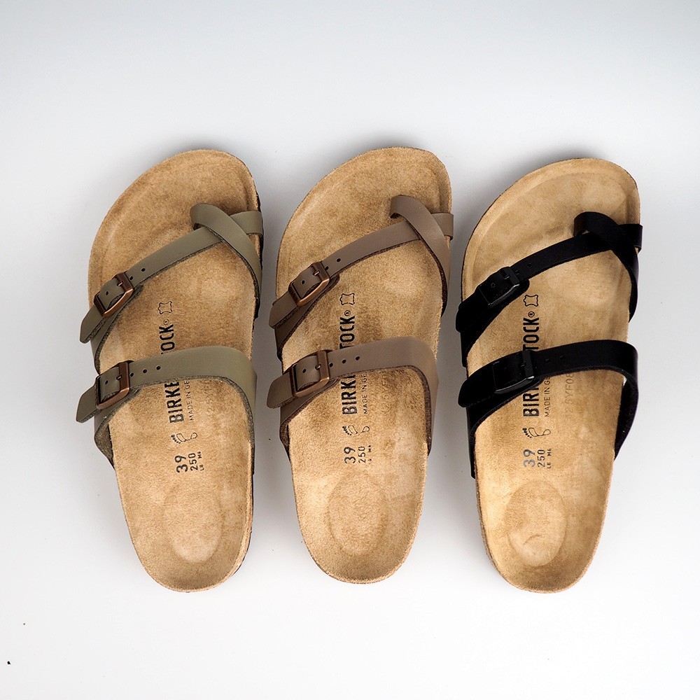 Birkenstock Mayari Mocha / Stone / Black Sandals Women’s Shoes New w/ Box