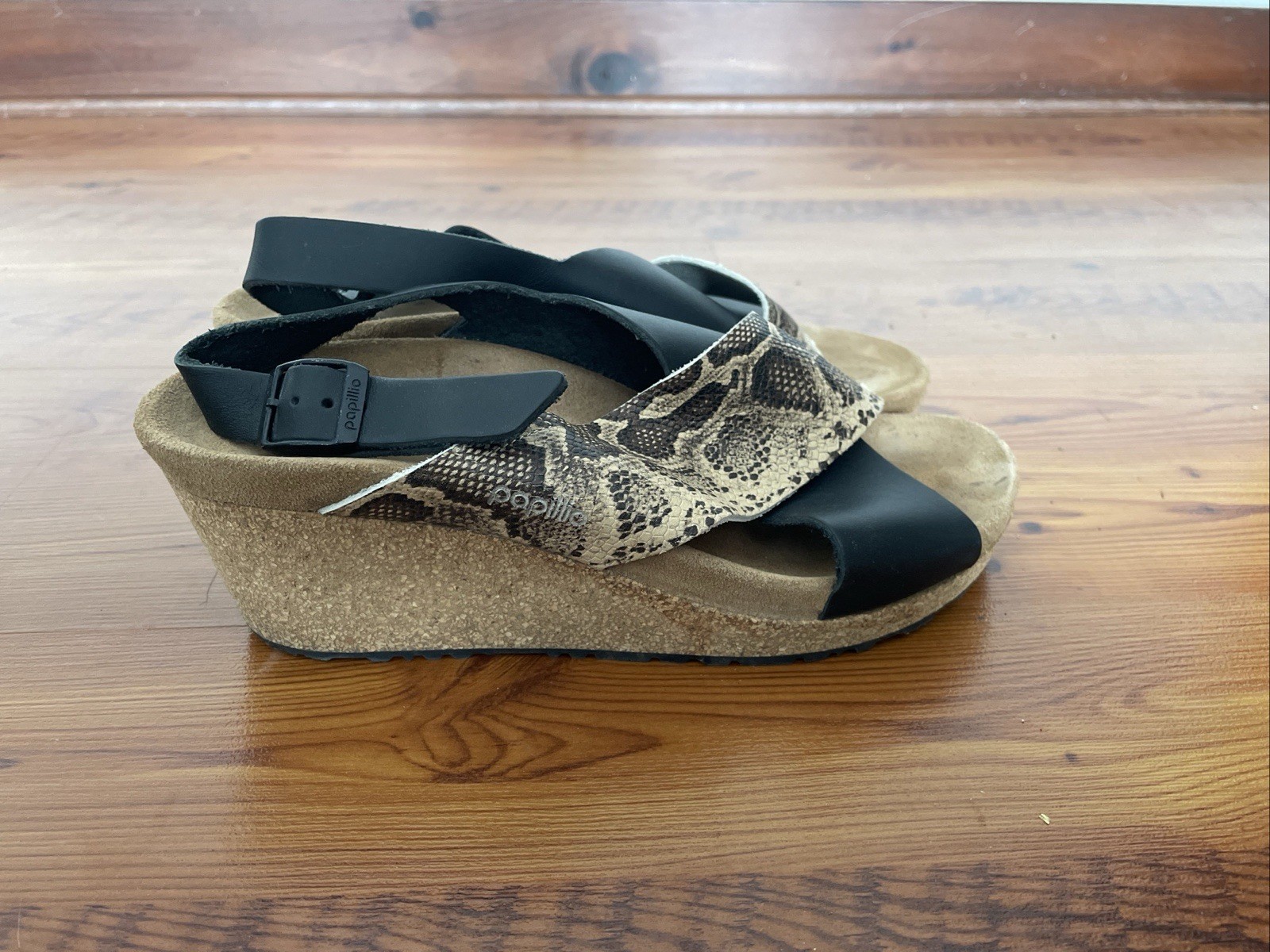 Birkenstock Papillio Size 40 Black And Print