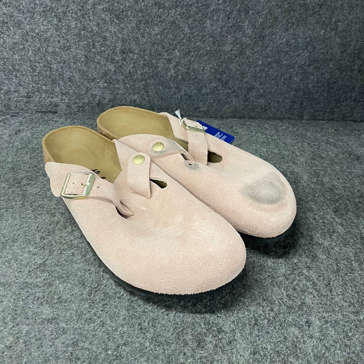 BIRKENSTOCK Boston Suede Leather Clog Unisex Size M7/W9 Light Rose