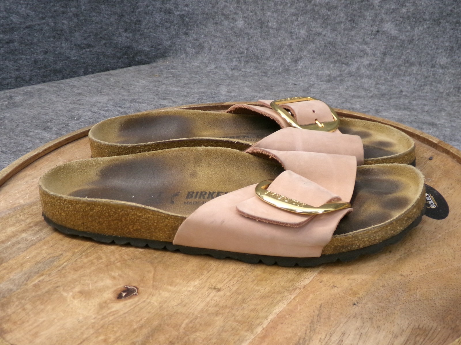 Birkenstock Madrid Big Buckle Womens Size 10 EU 41 Narrow Sandals Pink Leather