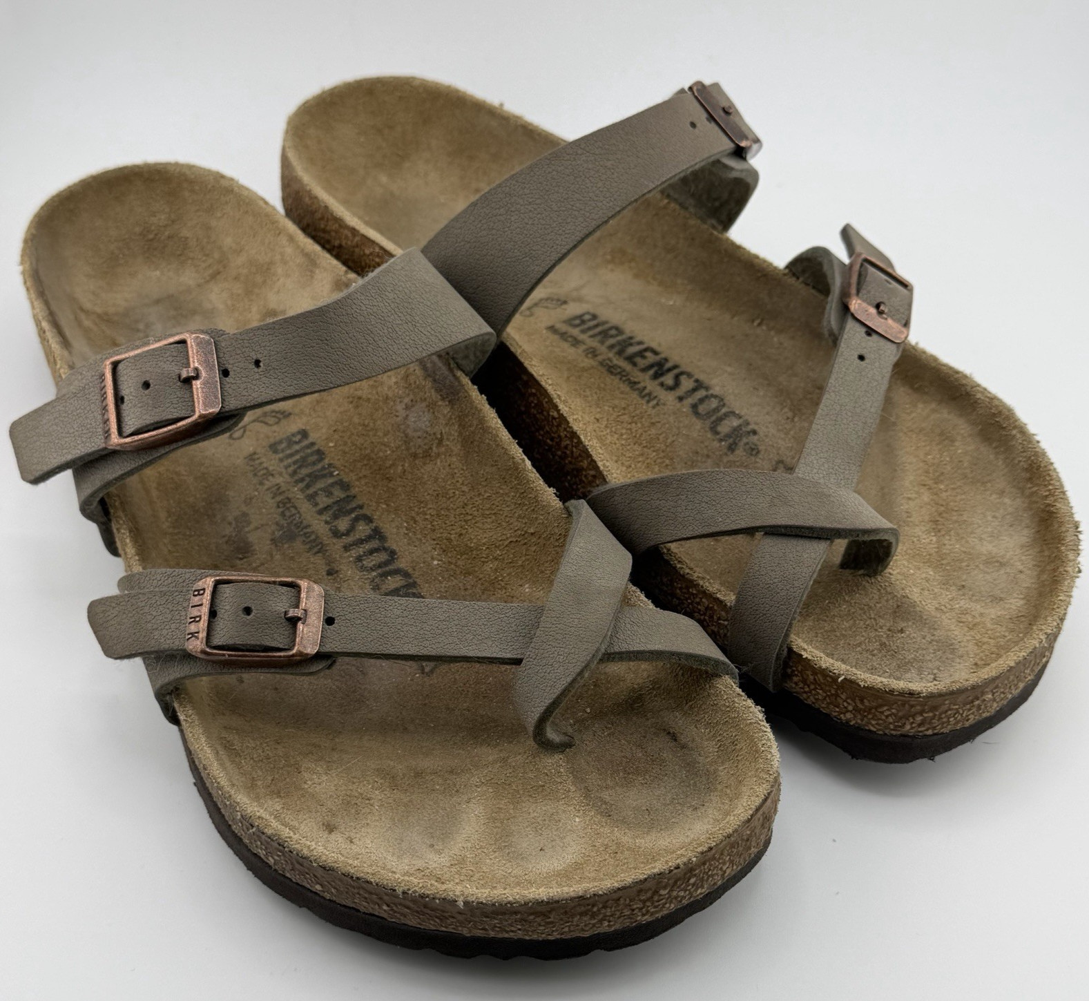 Birkenstock Stone Mayari Suede Leather Sandals for Women Size 6 / EU 37 Regular