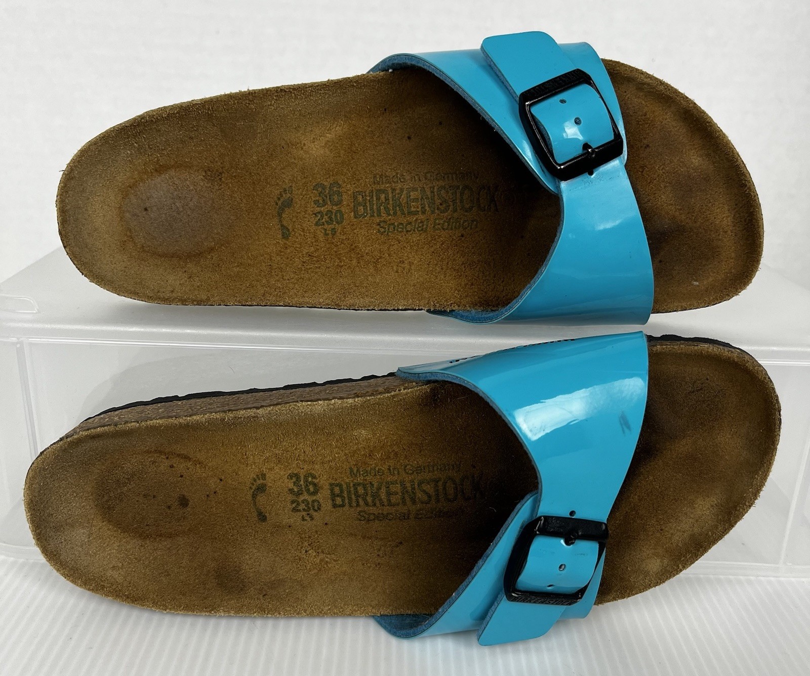 BIRKENSTOCK Madrid Slide Sandals Special Ed. Leather Slip-ons Womens US 5=EU 36