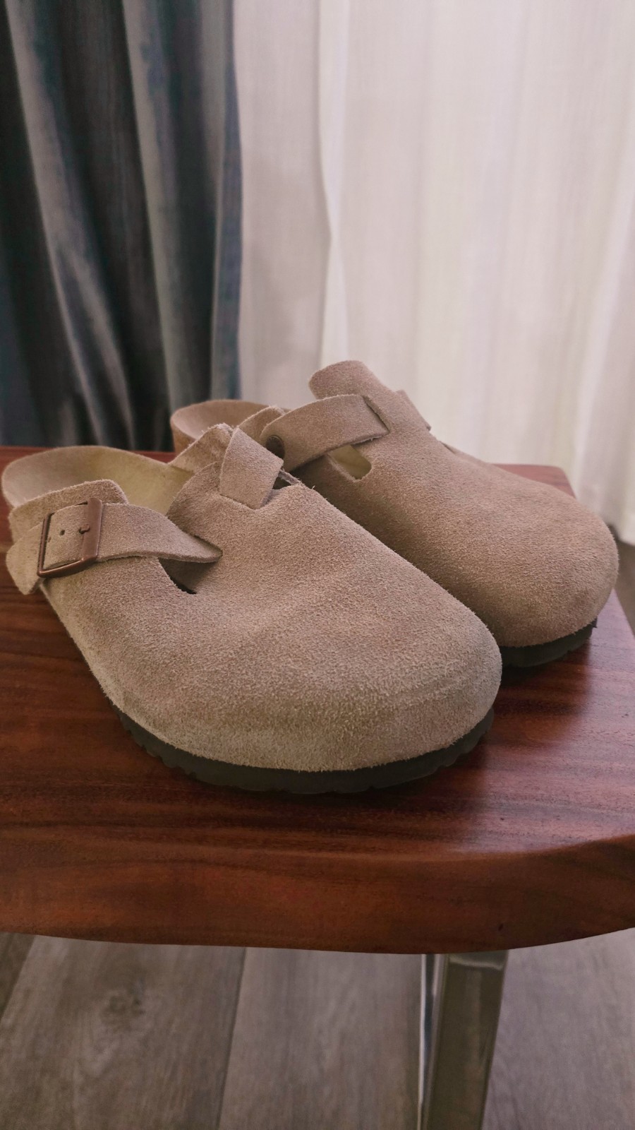 Birkenstock Boston Soft Footbed Suede Leather Taupe – NEW
