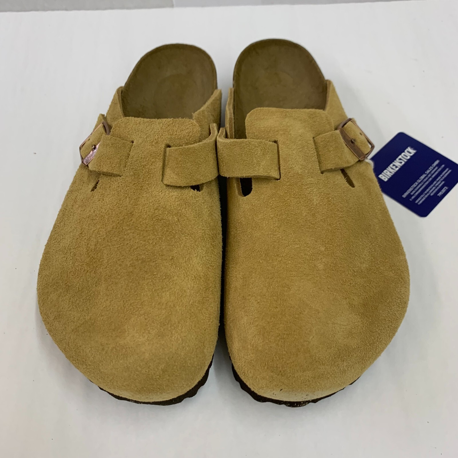 Birkenstock New w/ Box Boston Latte Cream Suede Leather Narrow – Select Size