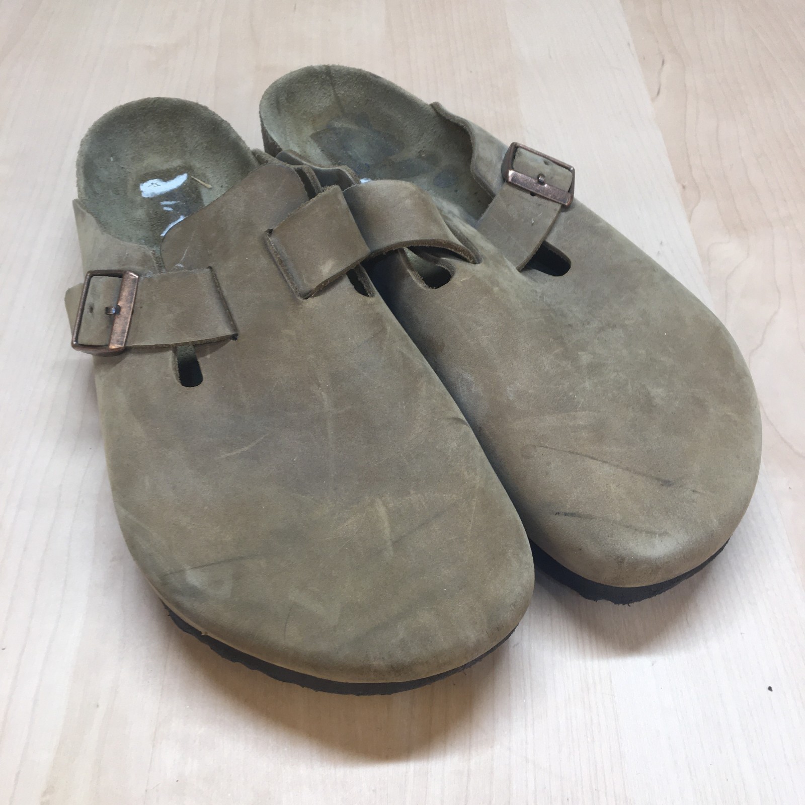 Birkenstock Boston Clogs Mens 43 (US 10.5) Brown Suede Slip On Made in Germany