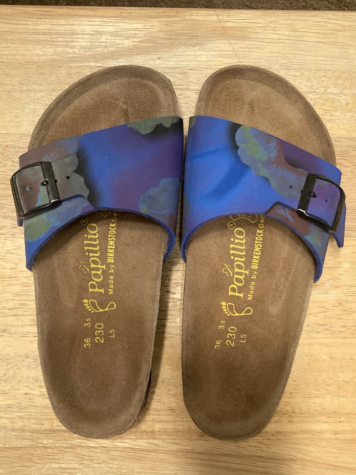 RARE VINTAGE BIRKENSTOCK  PAPILLIO  LADIES SIZE 5  ONLY WORN ONCE  NO BOX
