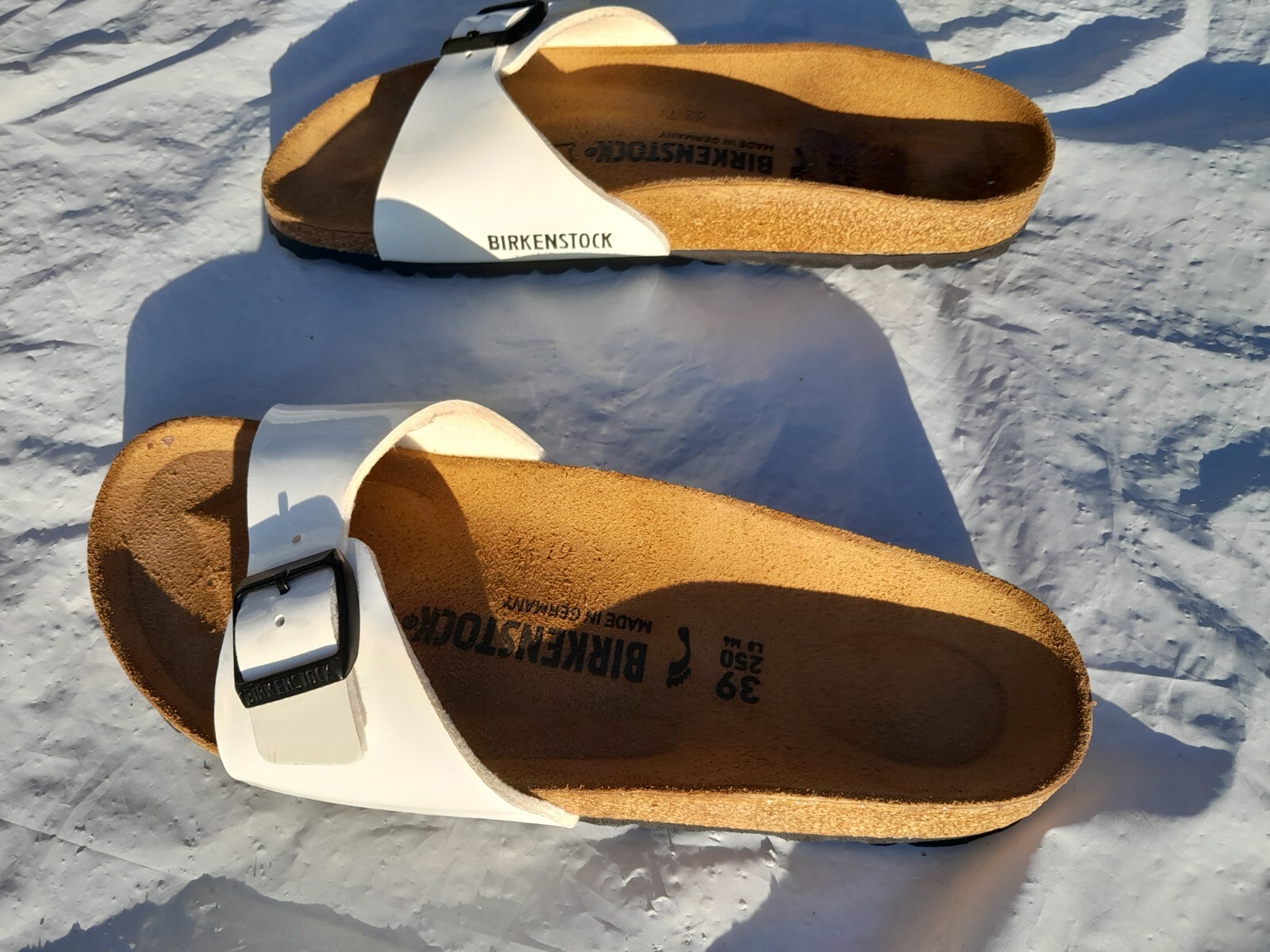 BIRKENSTOCK Madrid ‎ Flor  Slides White Size 39 NARROW Ladies Size 8