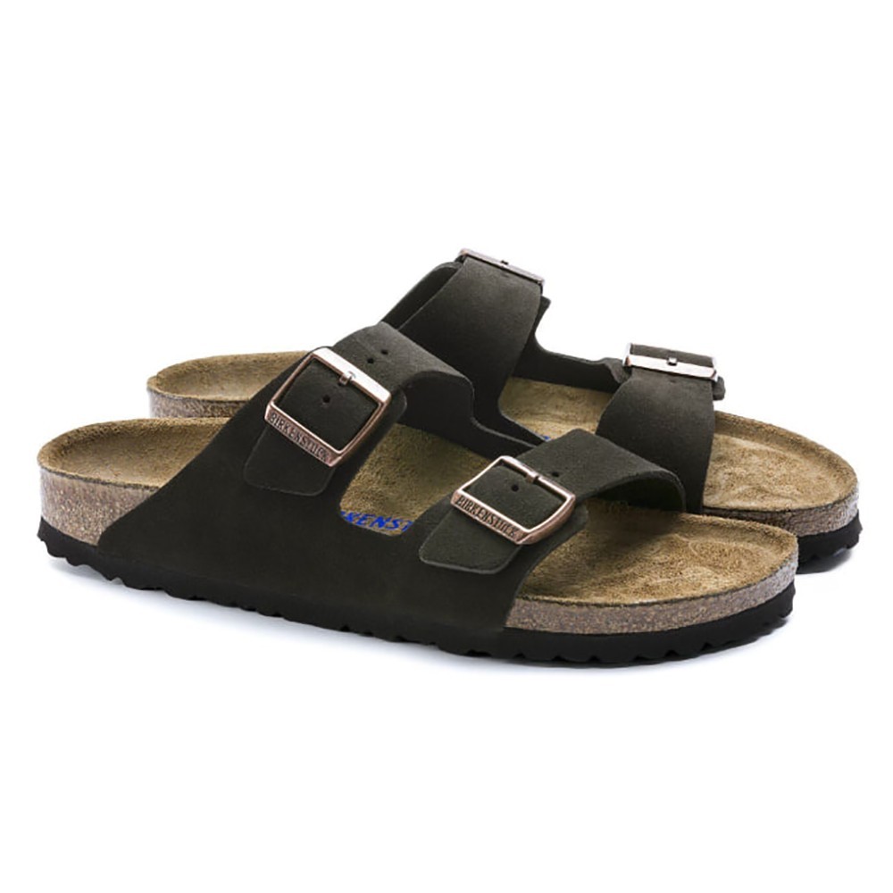 Birkenstock Arizona Suede Leather Soft Footbed Unisex Sandals – Mocha