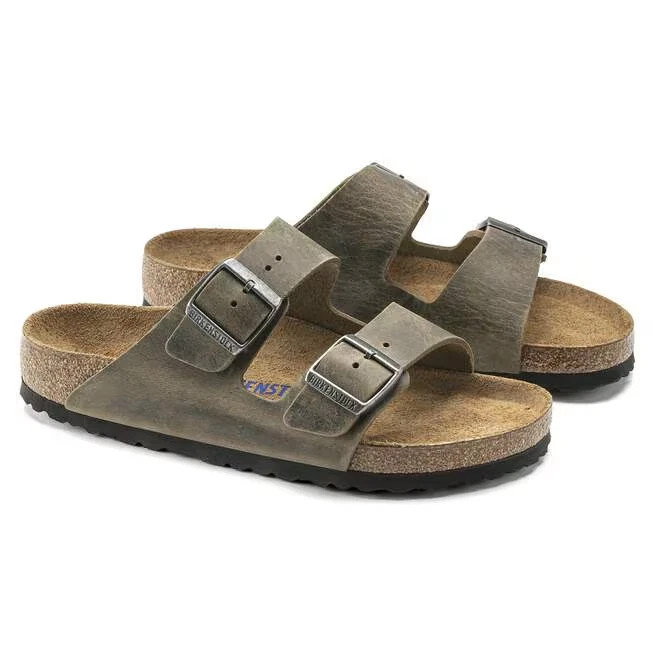 Birkenstock Arizona Faded Khaki Oiled Leather Unisex Sandals EU 37-45 With Box