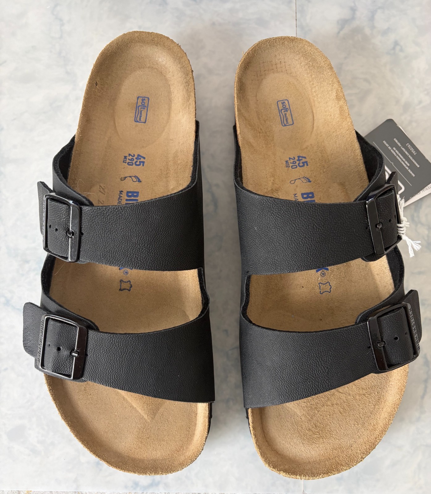 Birkenstock Arizona Black Birko-Flor Unisex Sandals Regular Fit
