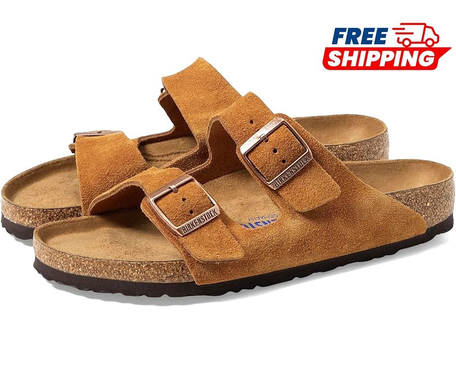 Birkenstock Arizona Mink Suede Sandals Soft Footbed Shoes US 6-12 New w/ Box