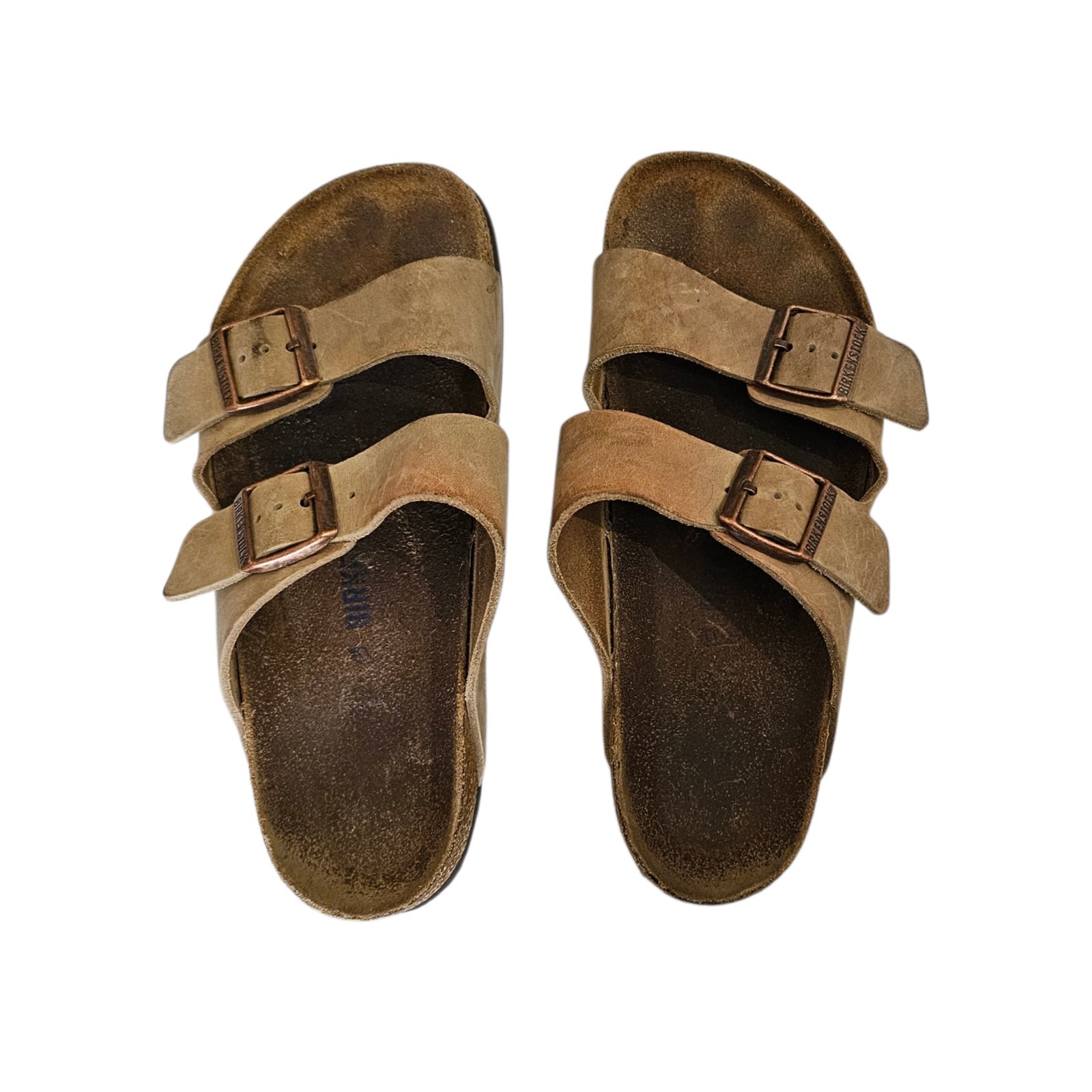 Birkenstock Arizona Sandals Tobacco Brown Leather Cork Footbed Men’s Size 42/L11
