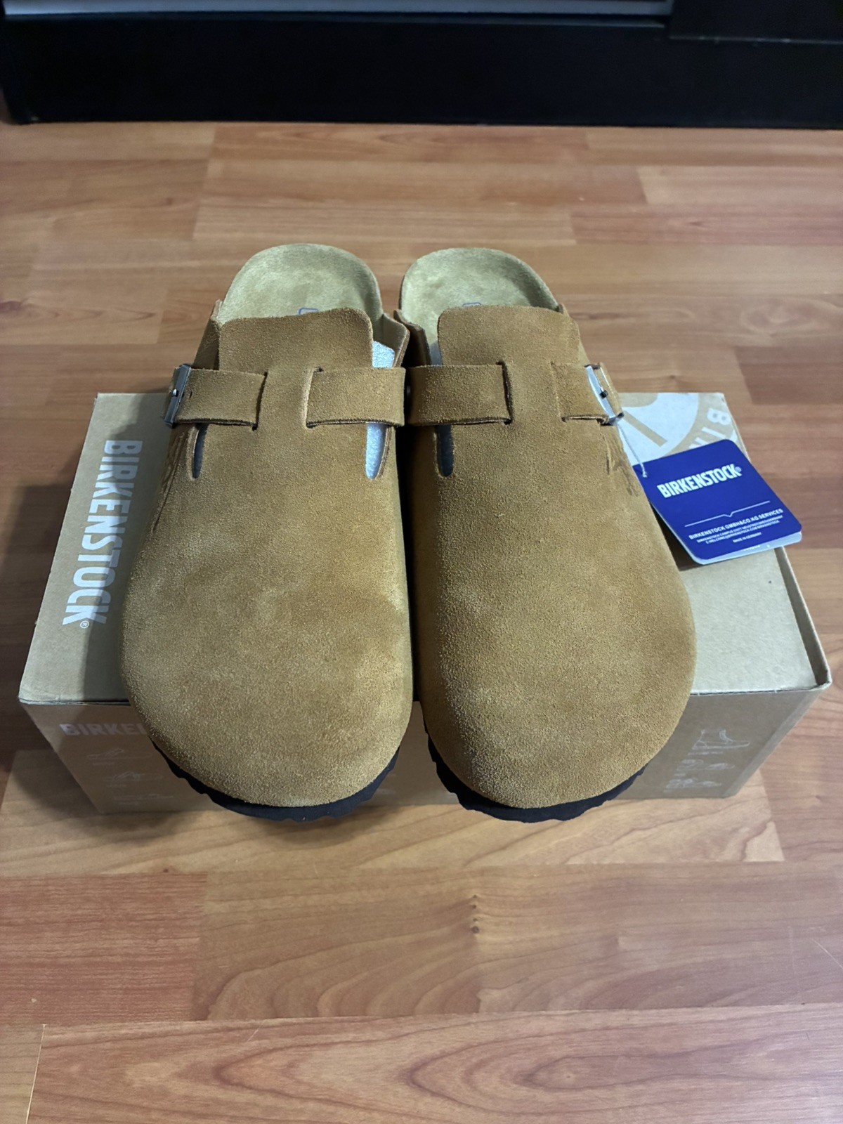 Birkenstock Boston Caramel Suede Clog 44 US Men’s 10.5/11