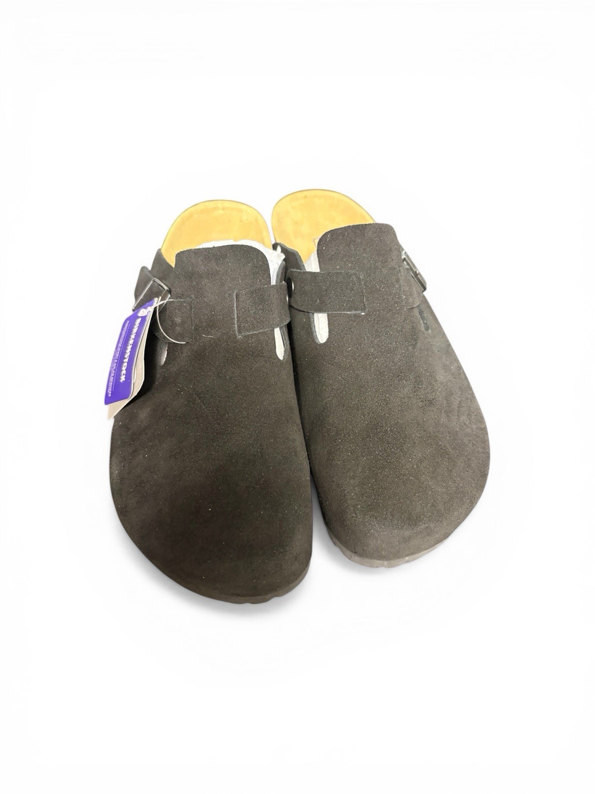 Birkenstock Boston Soft Footbed Suede  Clogs, EU 43/ U.S. 10-10.5 – Black